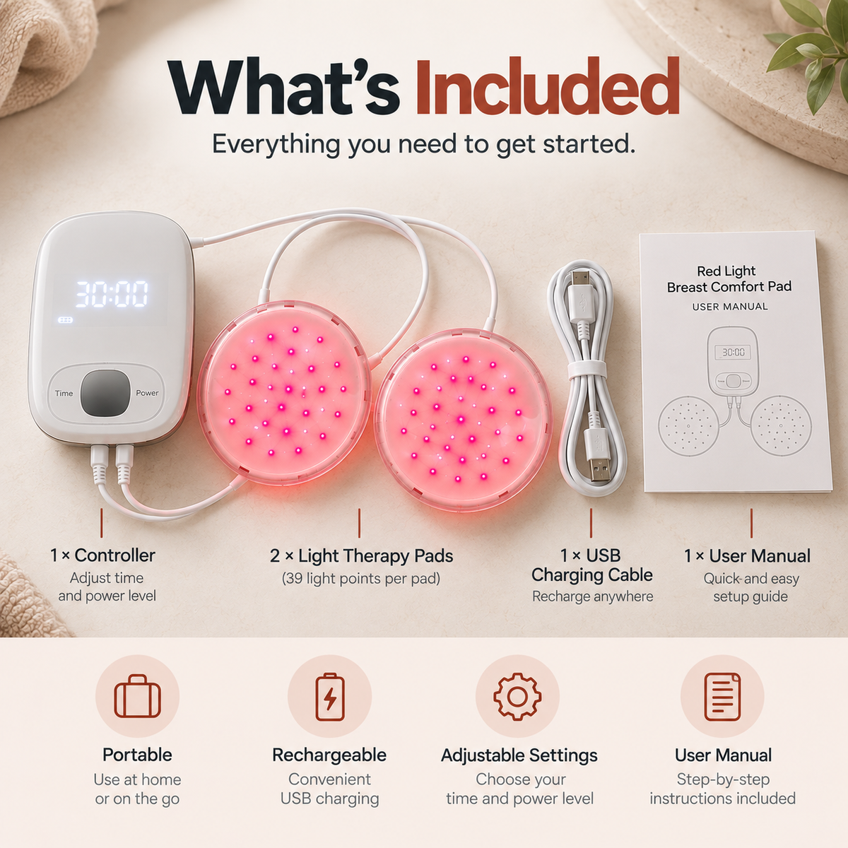 Red Light Breast Comfort Pad